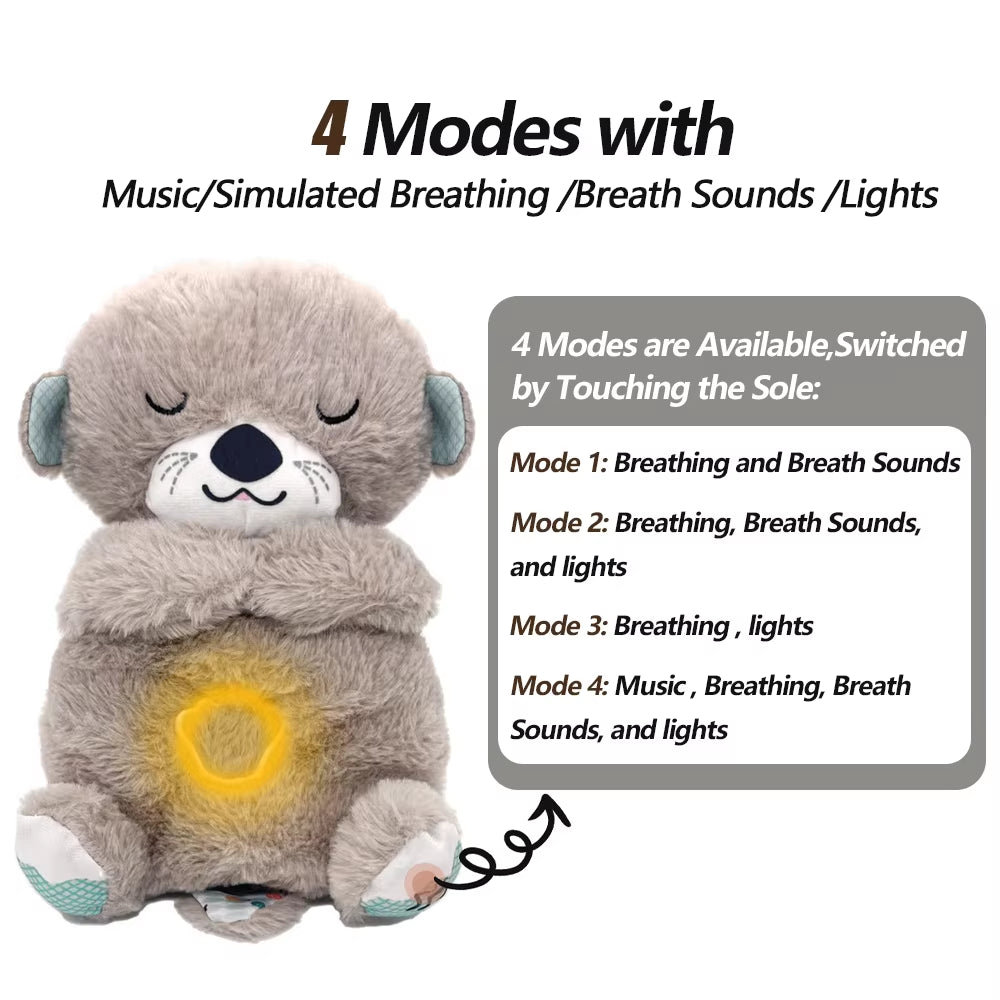 4 Modes Baby Breathing Bunny Soothing Plush Sensory Toy with Relieve Anxiety Koala Comforter Breathes for Baby Conciliate Gift