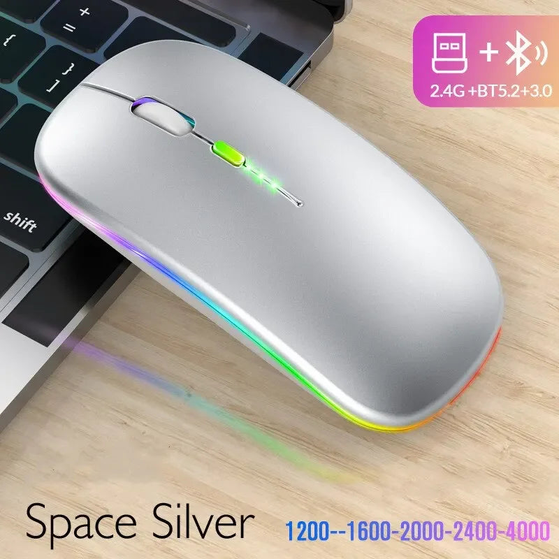 Bluetooth or 2.4GHZ Apple Magic Mouse Replica Sleek Design Multiple Colours