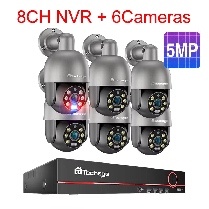 8CH 5MP HD POE CCTV Security Camera System Home Video Surveillance NVR Kit Face Detection Outdoor IP Camera Set Xmeye