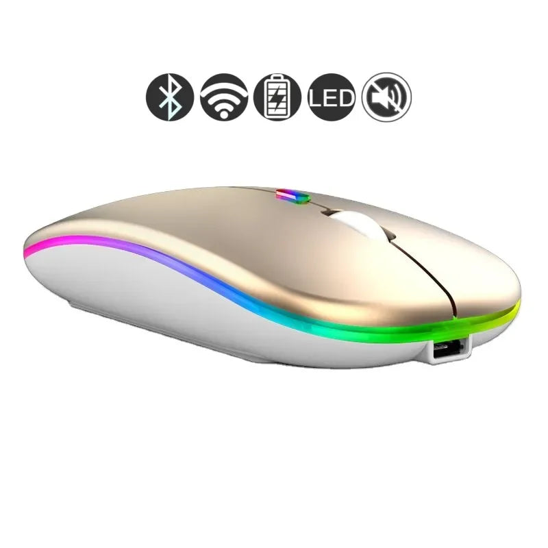 Bluetooth or 2.4GHZ Apple Magic Mouse Replica Sleek Design Multiple Colours