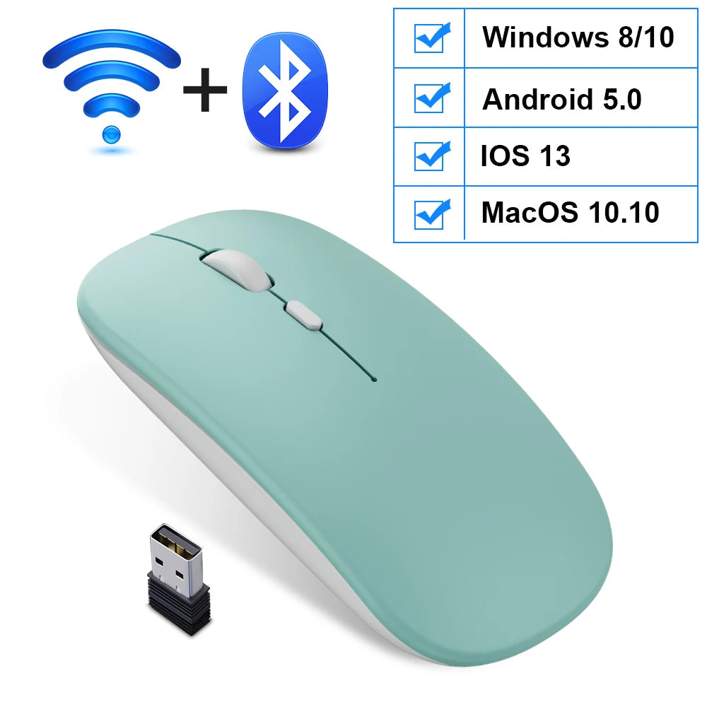 Bluetooth or 2.4GHZ Apple Magic Mouse Replica Sleek Design Multiple Colours