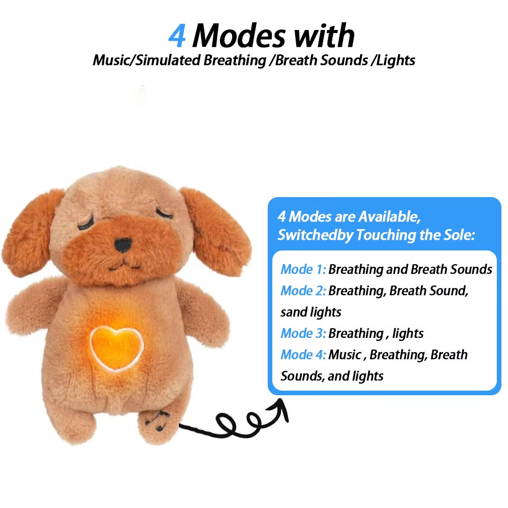 4 Modes Baby Breathing Bunny Soothing Plush Sensory Toy with Relieve Anxiety Koala Comforter Breathes for Baby Conciliate Gift