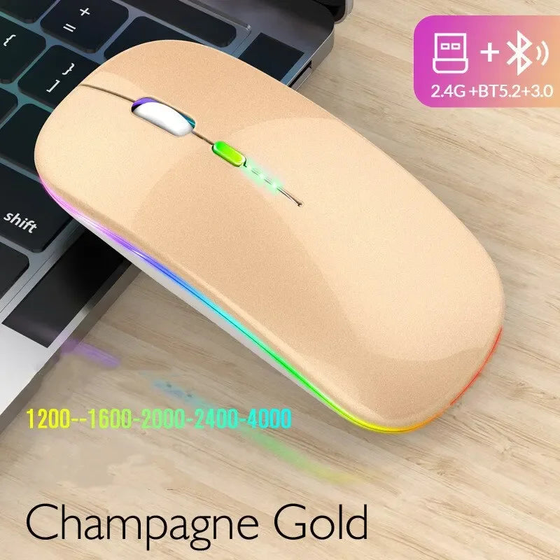 Bluetooth or 2.4GHZ Apple Magic Mouse Replica Sleek Design Multiple Colours